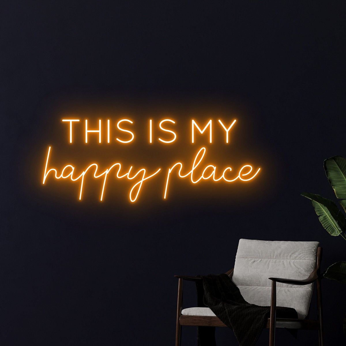 This Is Our Happy Place Neon Sign