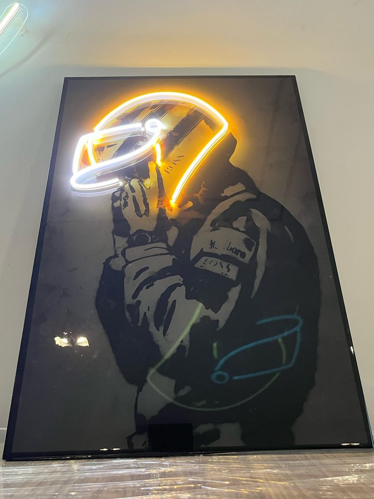 Champion Racer's Helmet & Suit Neon Art