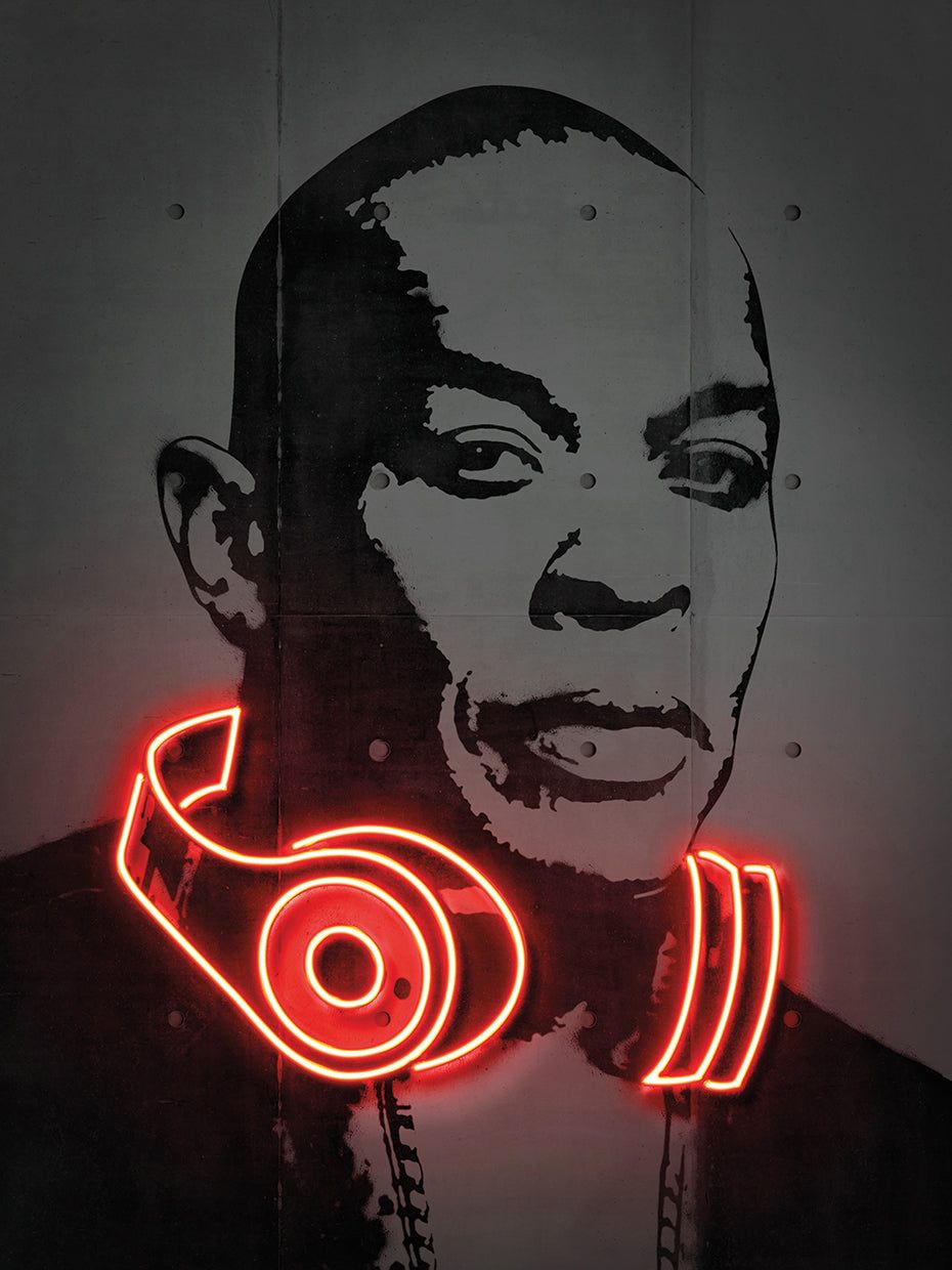 Maestro's Beat Headphones Iconic Neon Art