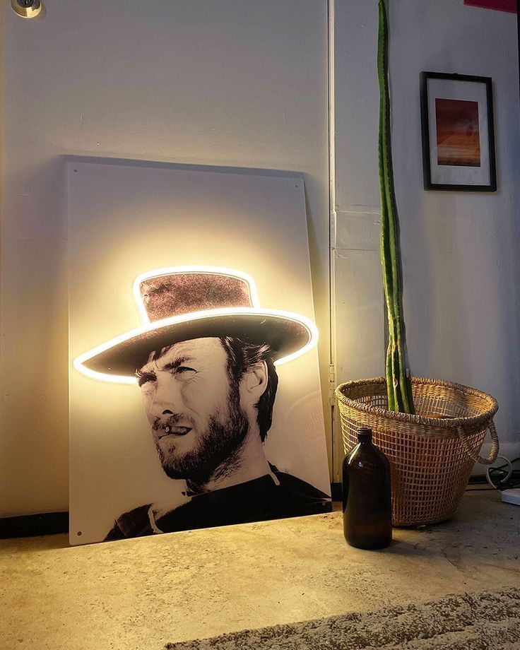 Clint Eastwood Western Icon Neon Art