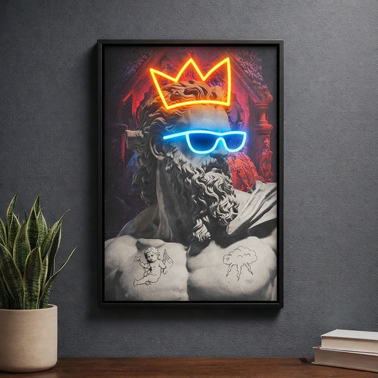 Regal Rebel God Cool Vibes Neon Art