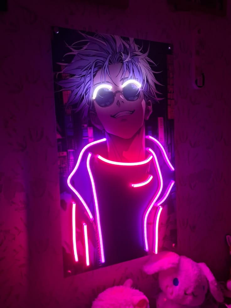 Electric Anime Rebel Aesthetic UV Neon Art