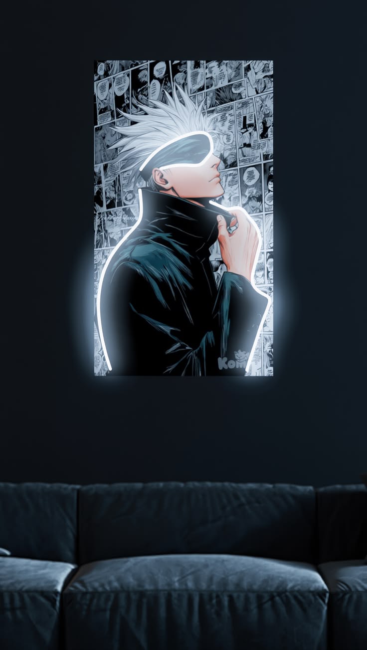 Limitless Gojo Satoru Illuminated Neon Art