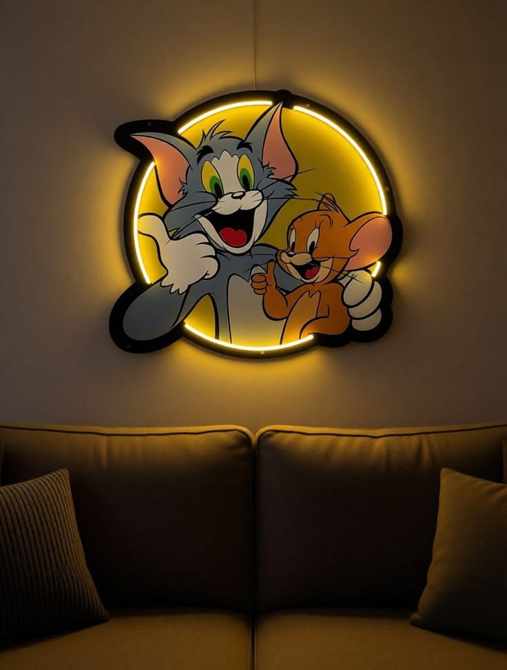 Tom & Jerry Classic Friendship UV Neon Art