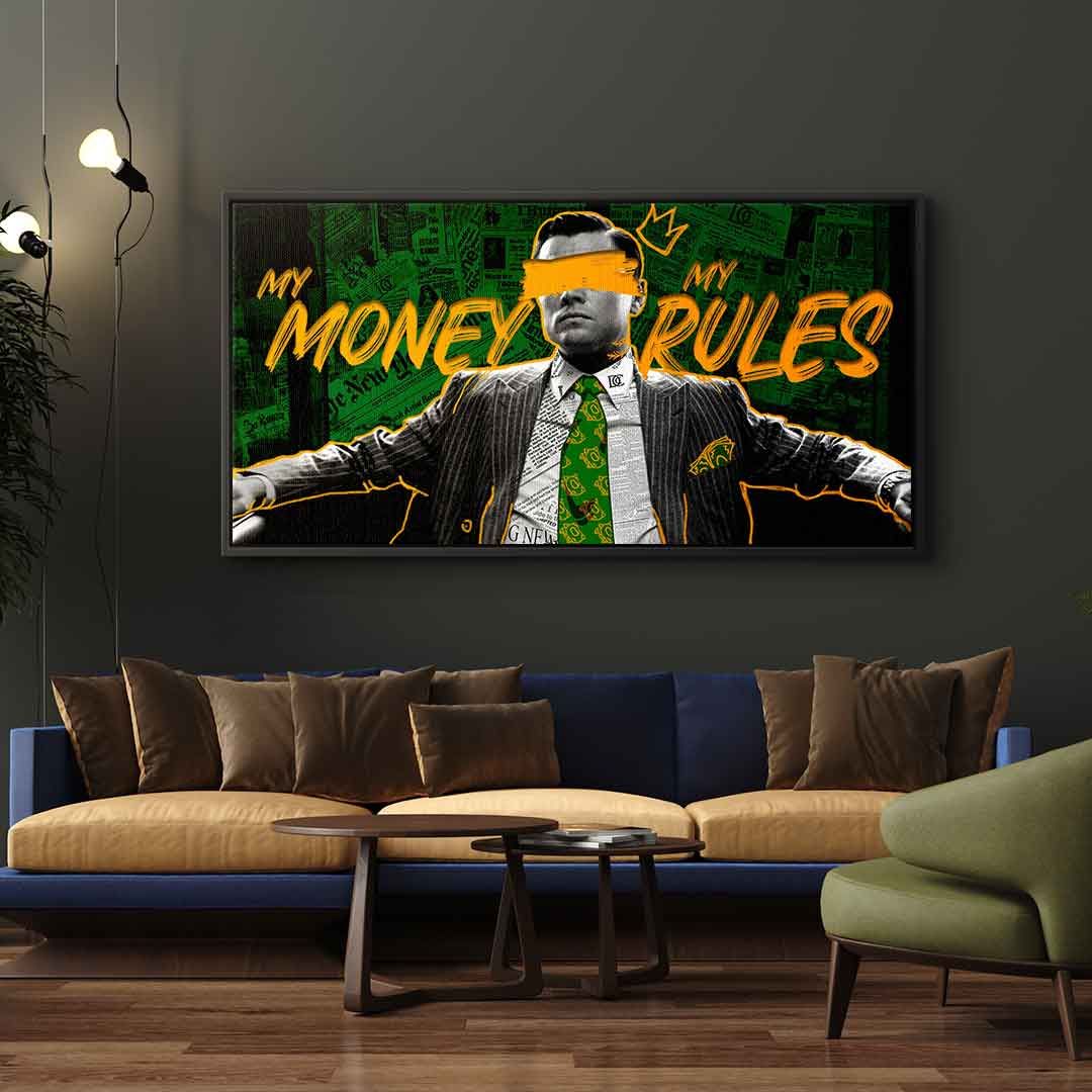 My Money Rules Pop Art Canvas Painting