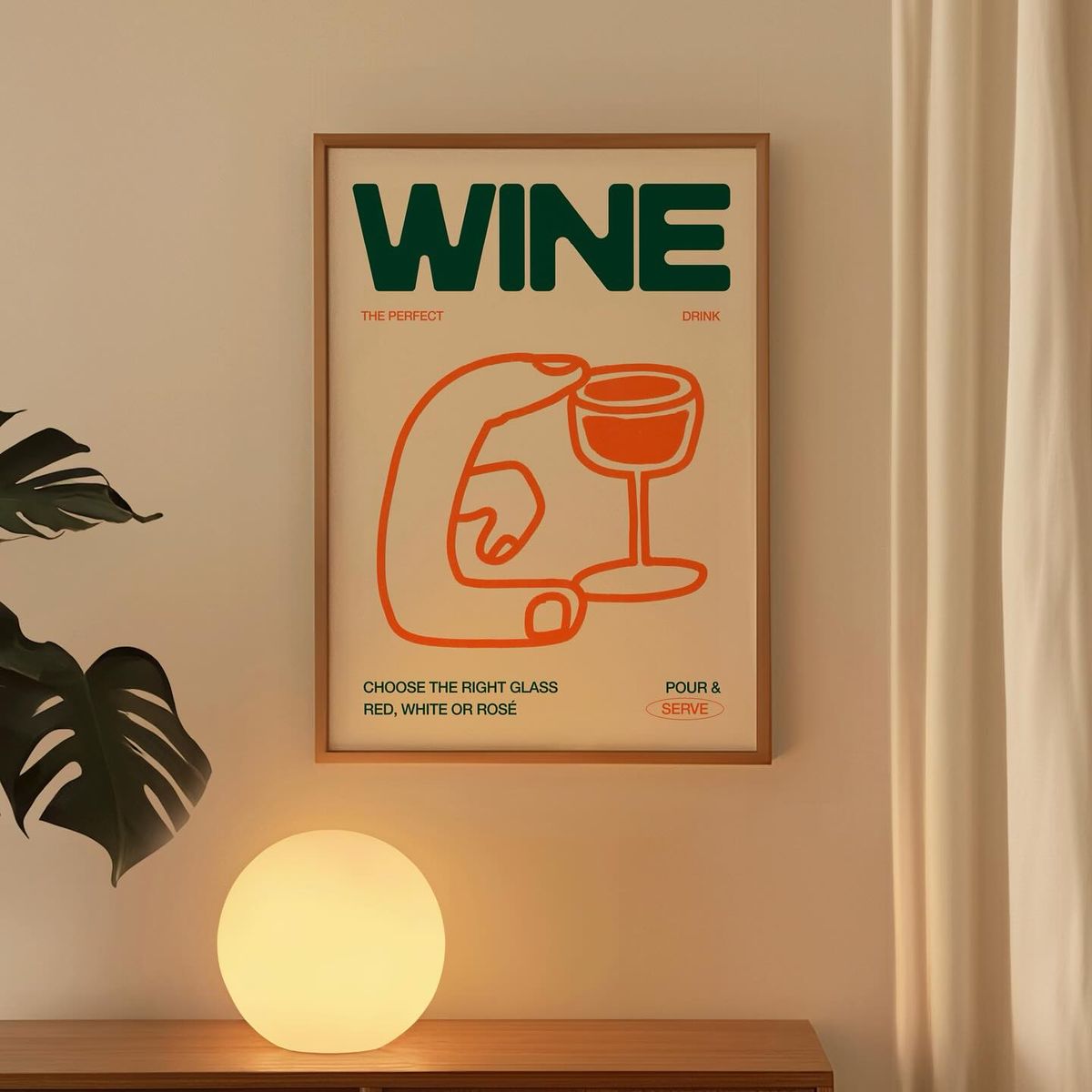 Abstract Wine Guide Typography Canvas Painting