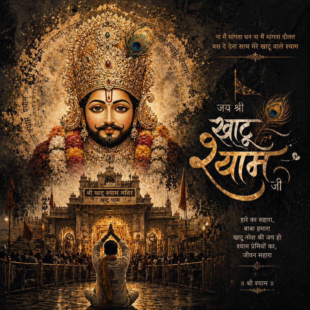 Khatu Shyam Divine Darshan Canvas Painting