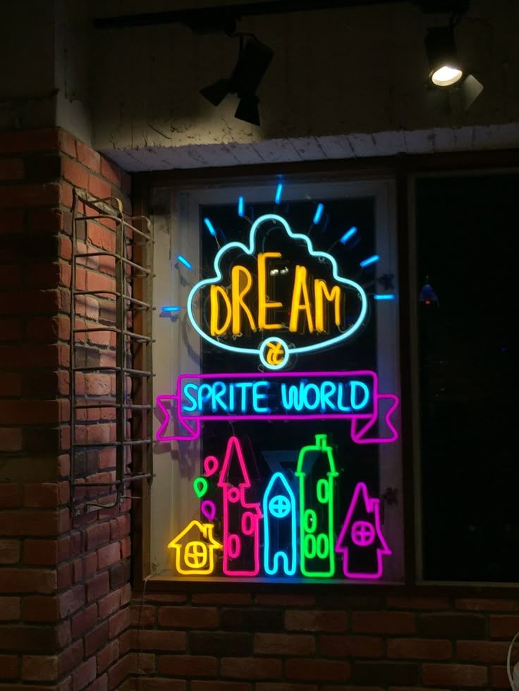 Whimsical Dream Sprite World Fantasy Neon Sign