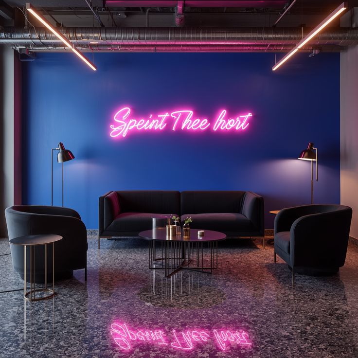 "Speint Thee Hort" Statement Script Neon Sign