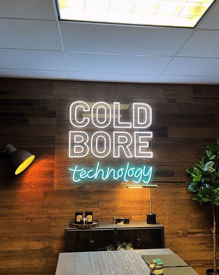 Cold Bore Technology Custom Dual-Color Neon Sign