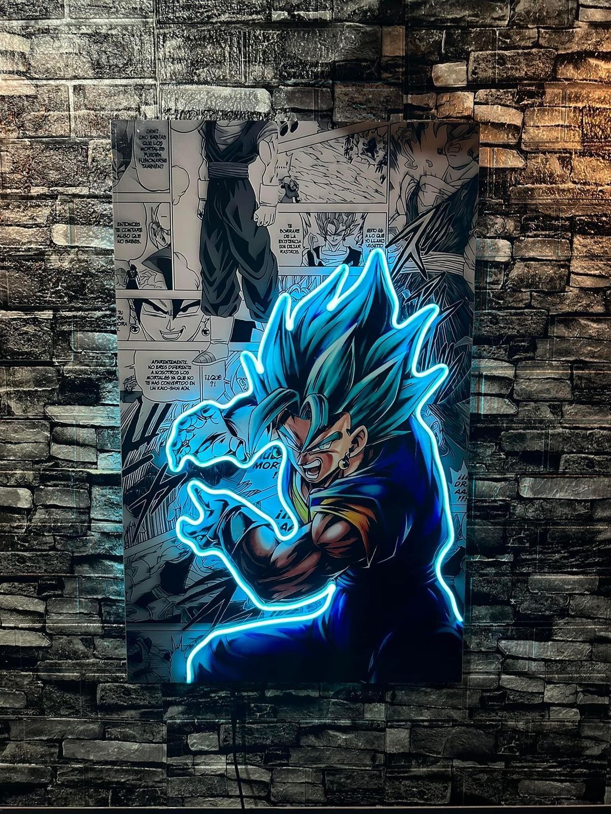 Vegito Super Saiyan Blue Fusion Neon Art
