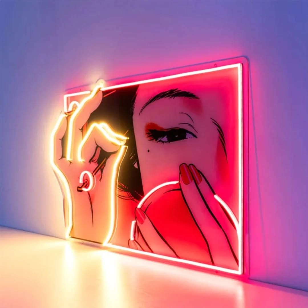 Radiant Beauty Pop Art Neon Art
