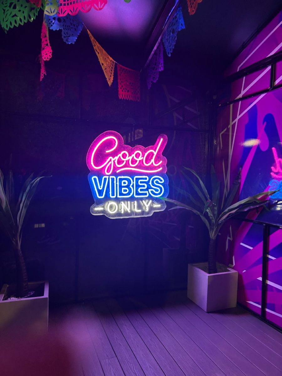 Good Vibes Only Multi-Color Neon Sign