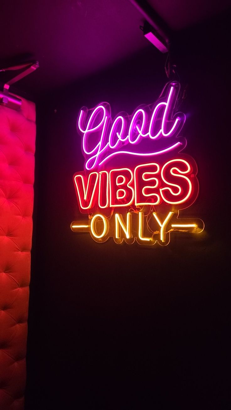 Good Vibes Only Multi-Color Neon Sign