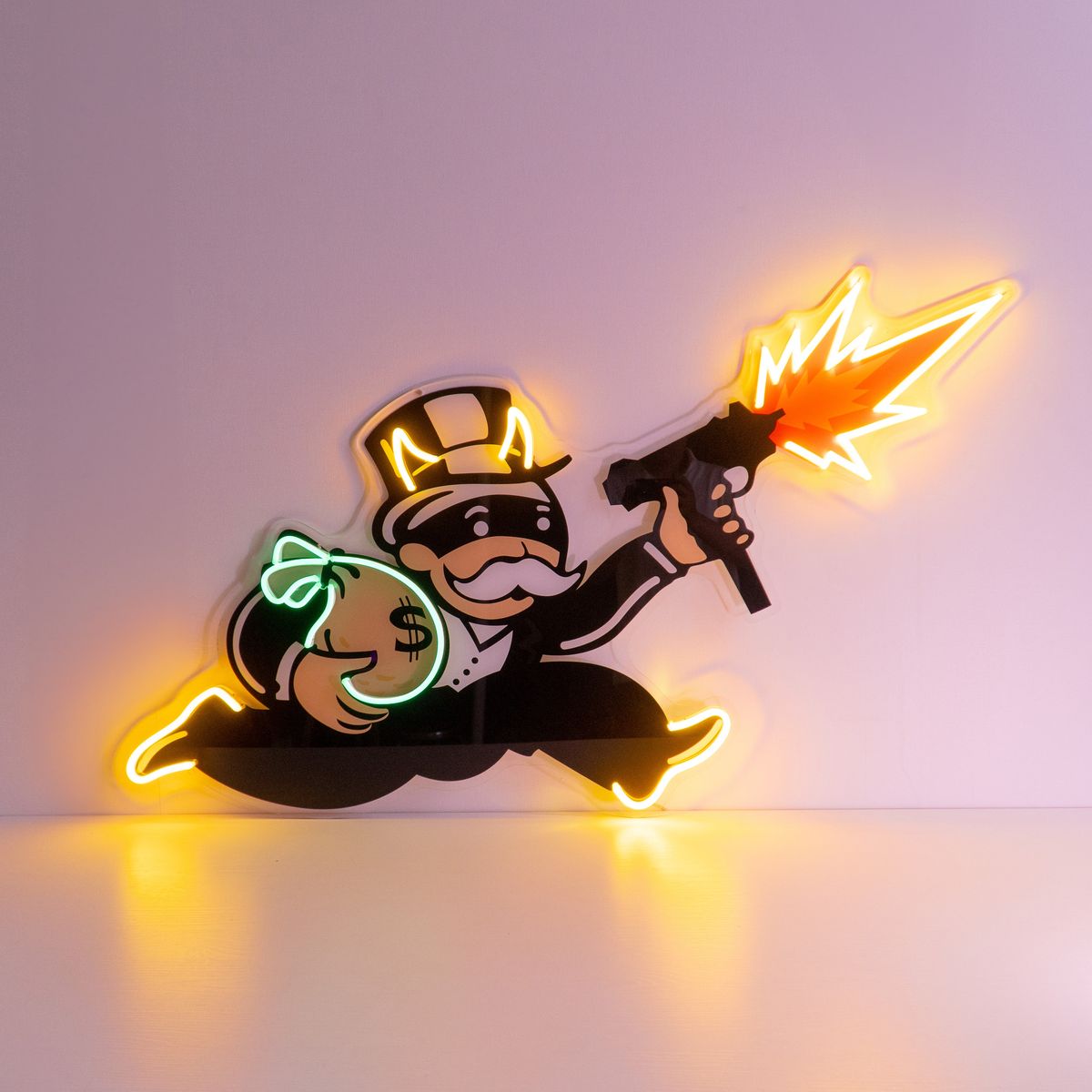 Millionaire Heist Tycoon Chase Neon Art