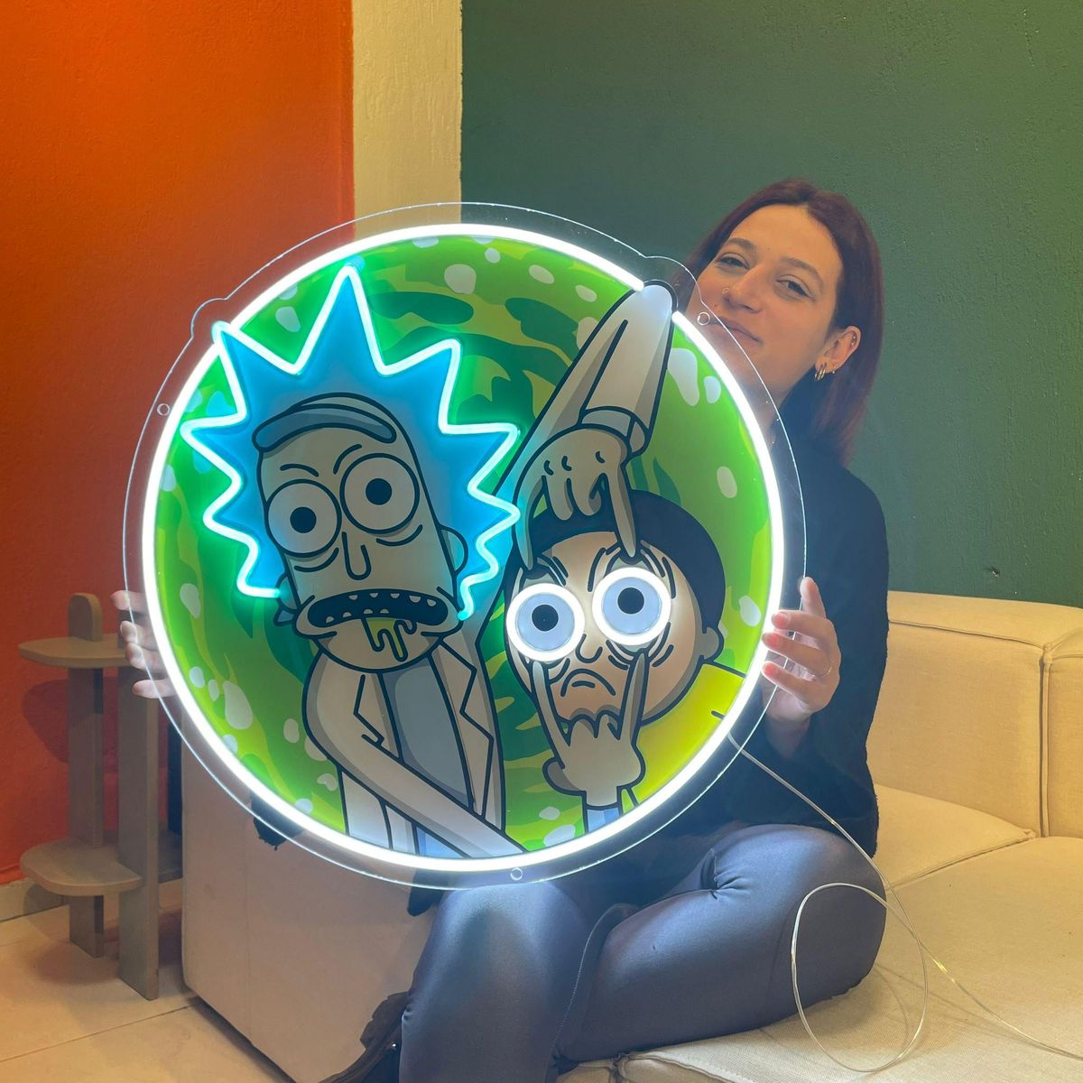 Rick and Morty Interdimensional Mayhem Neon Art