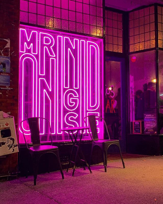 Vibrant Cafe Storefront Neon Sign