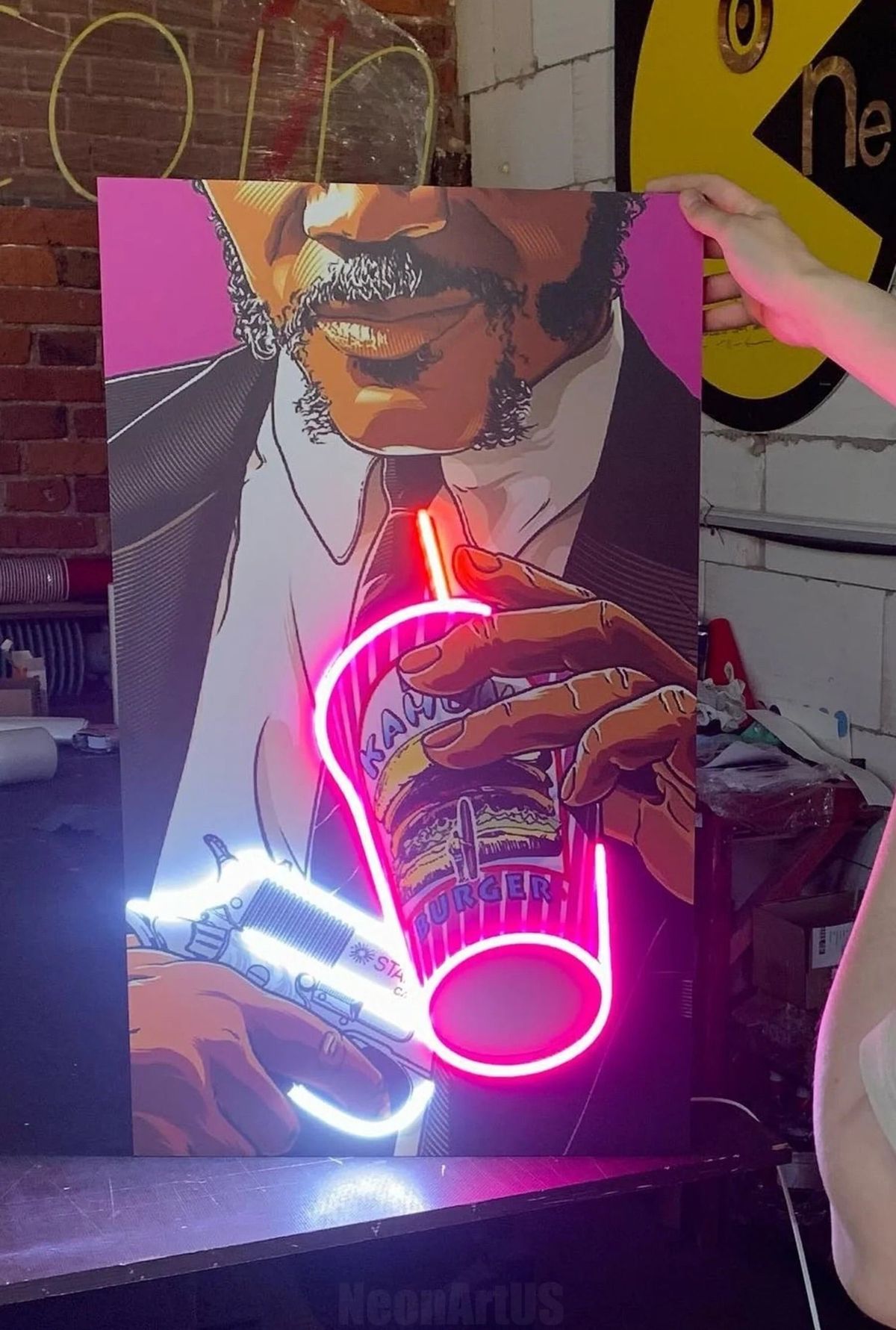 Pulp Fiction Kahuna Burger Neon Art
