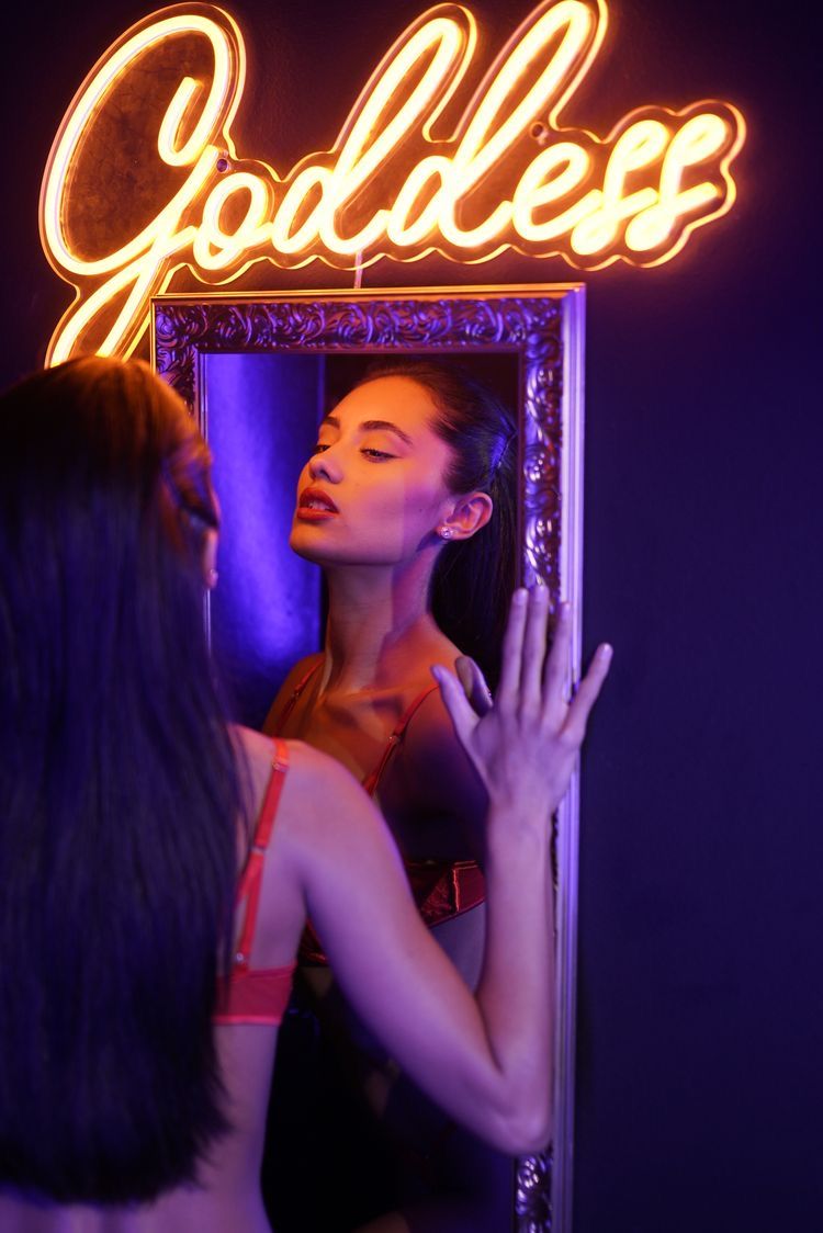 Radiant Goddess Script Neon Sign