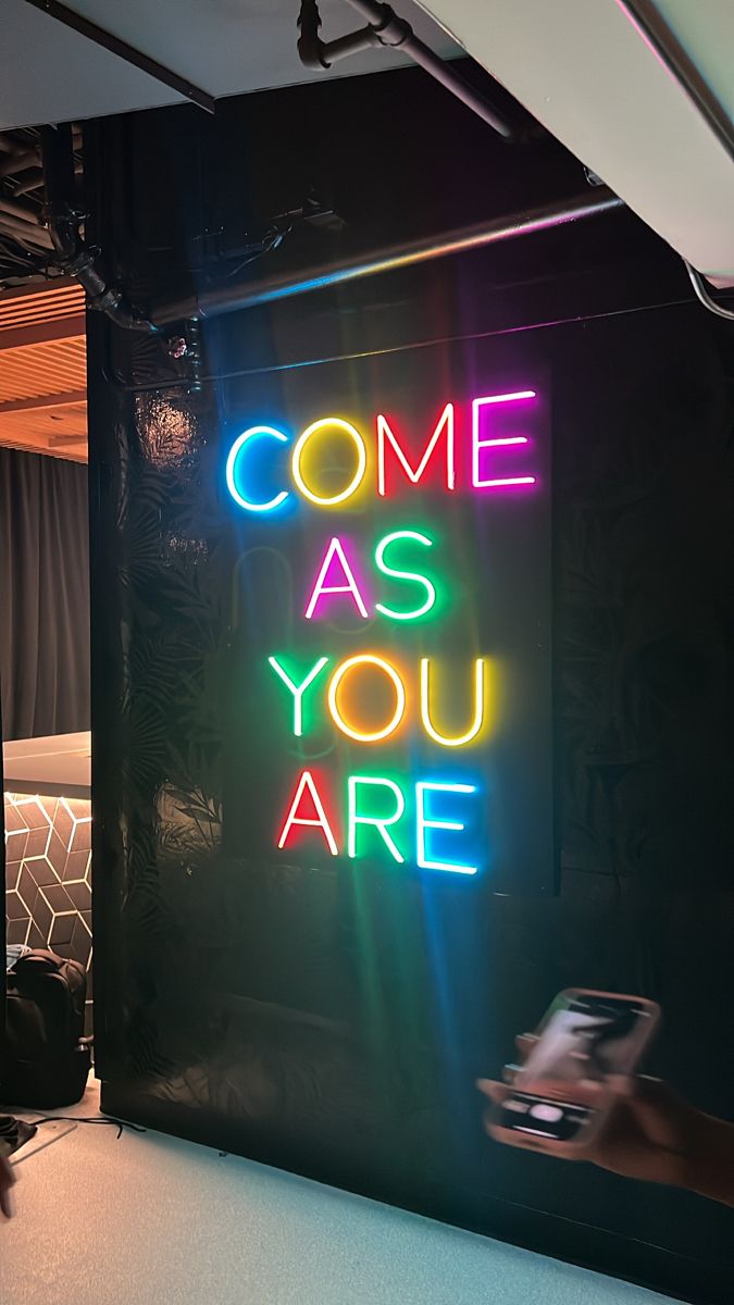 Come As You Are Multi-Color Statement Neon Sign