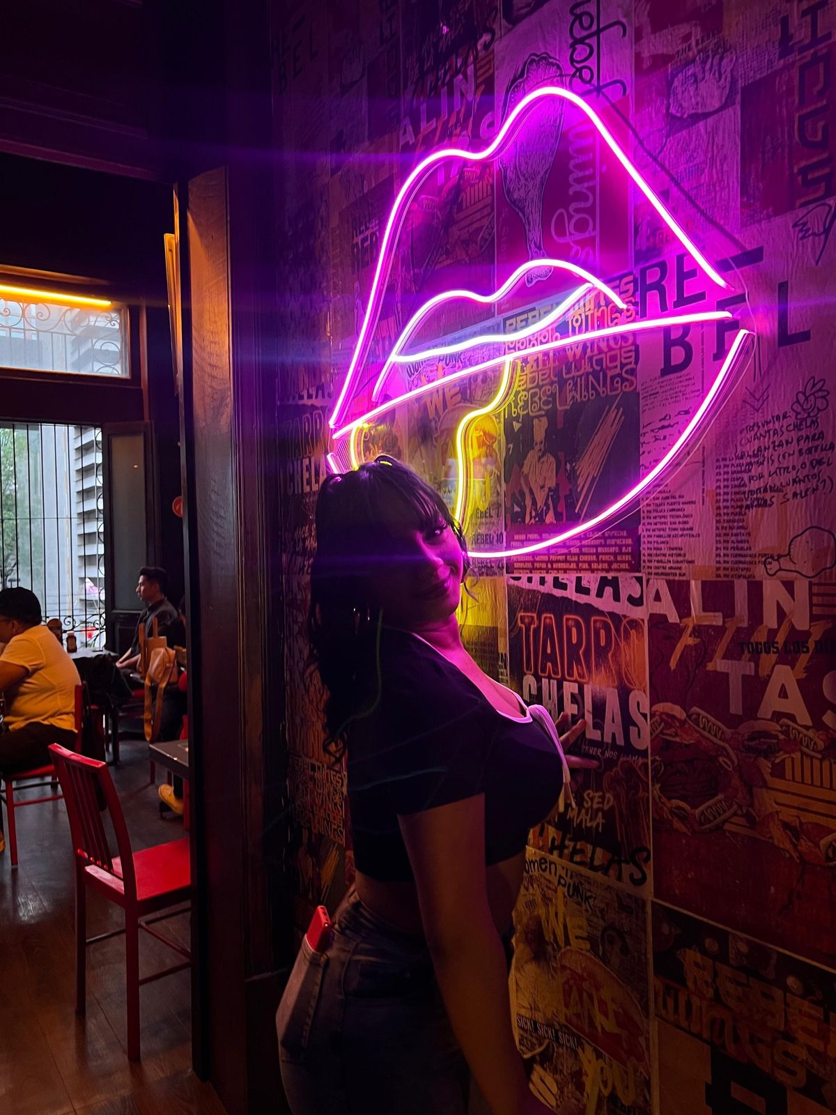 Luminous Lips Electric Kiss Neon Sign