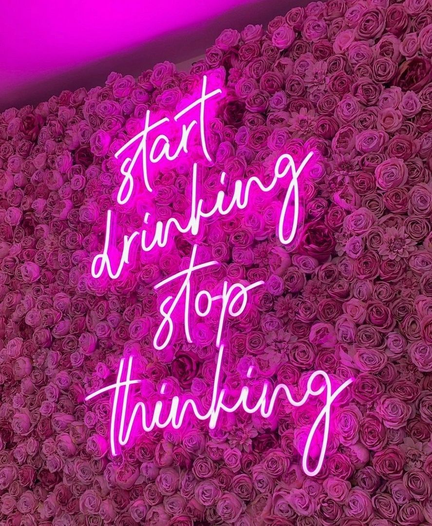 Start Drinking Stop Thinking Neon Sign