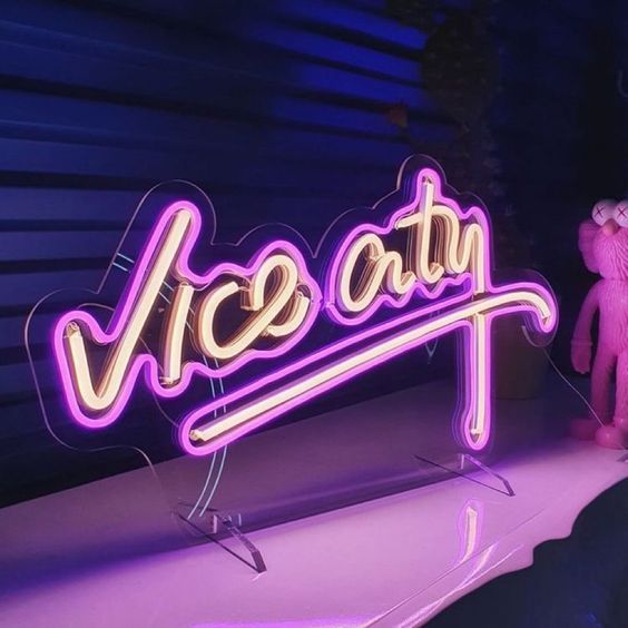 Vice City Retro Gaming Vibe Neon Sign