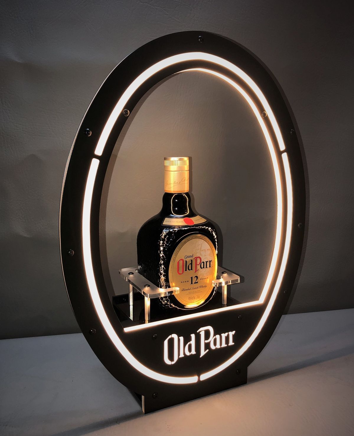 Old Parr Premium Whisky Bottle Display