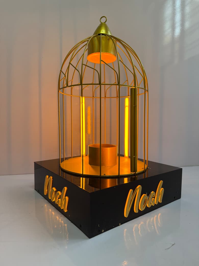 Radiant Golden Cage Personalized