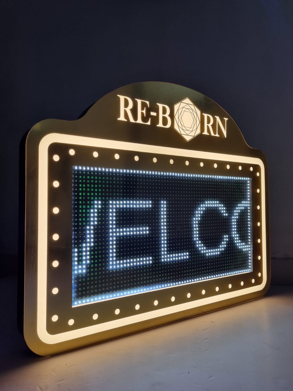 RE-BORN Marquee Style Dynamic LED Neon Sign