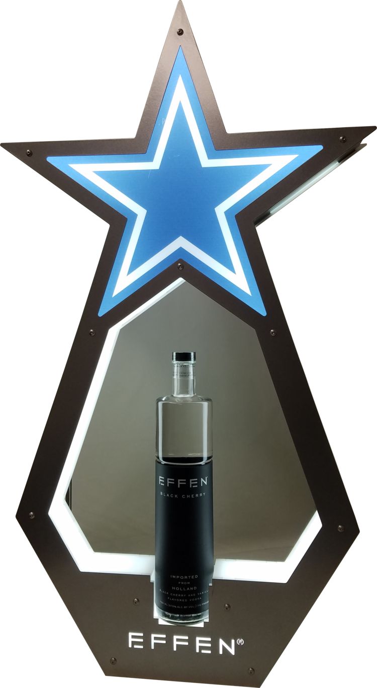 Vibrant Star Premium Bottle Display Neon Art