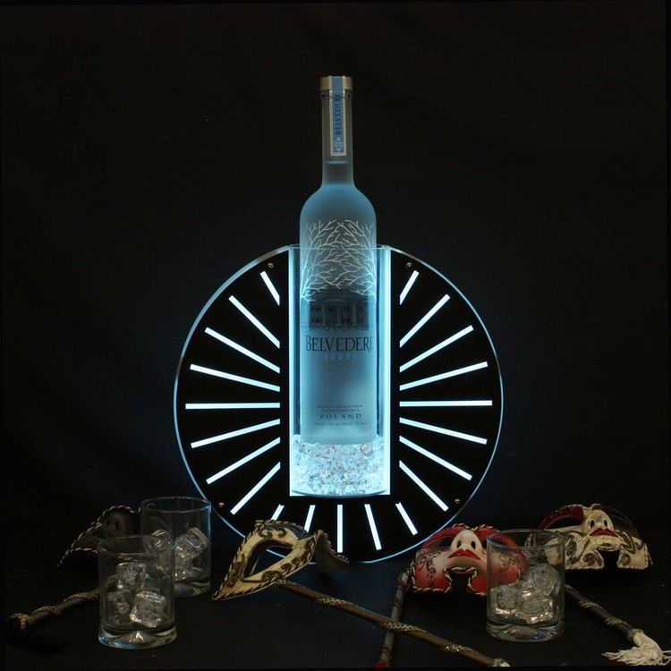 Elite Bar Radiance Bottle Display Neon Art