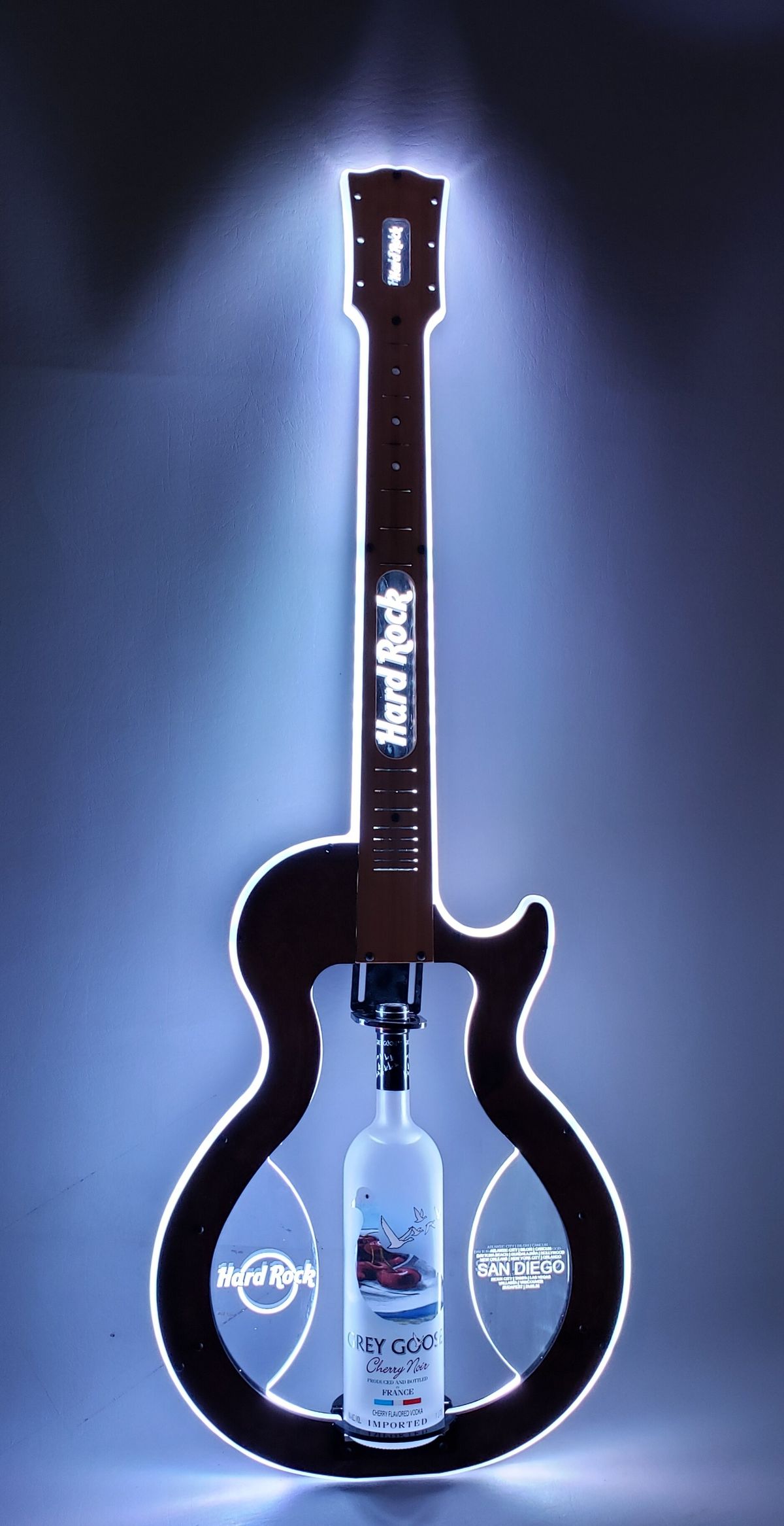 Rockstar Guitar Bottle Display Neon Art