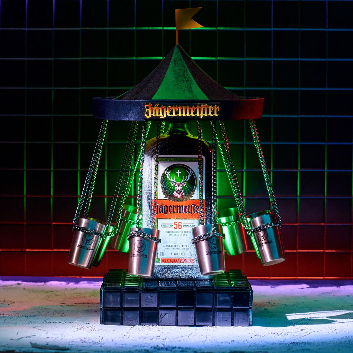 Jägermeister Carousel Elixir Illuminated Neon Art