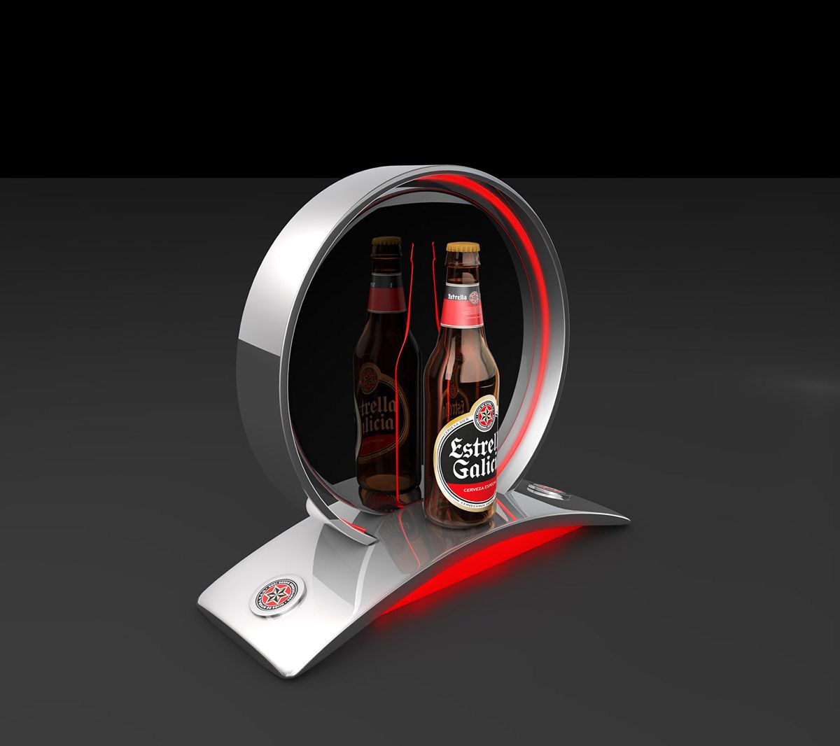 Radiant Bottle Display Accent Neon Art