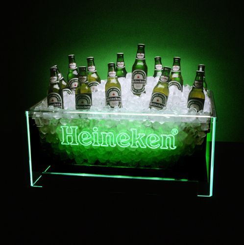 Heineken Branded Illuminated Cooler Neon Art