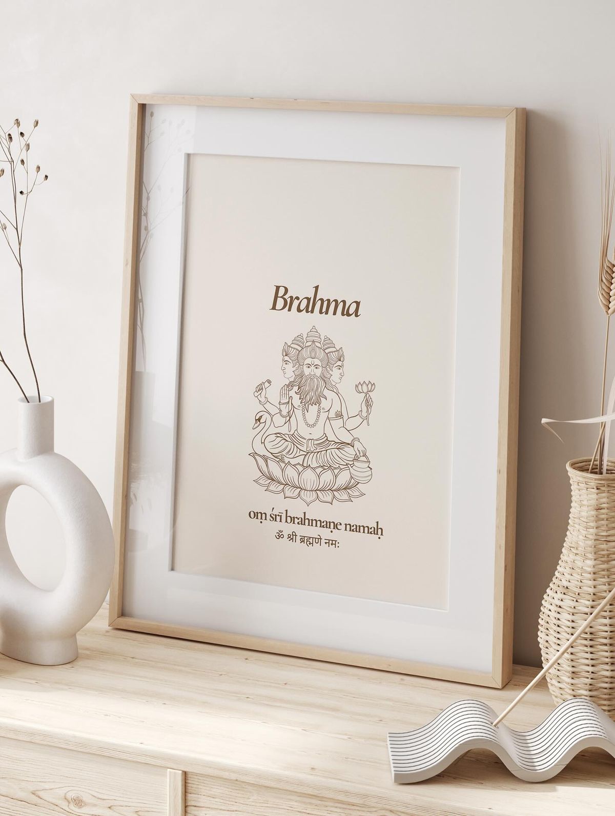 Brahma Divine Creation Mantra Canvas Painting