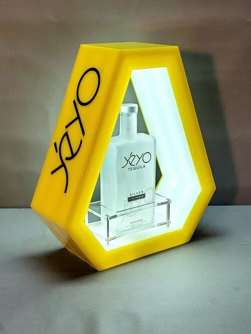 Hexagon LED Premium Custom Bottle Presenter