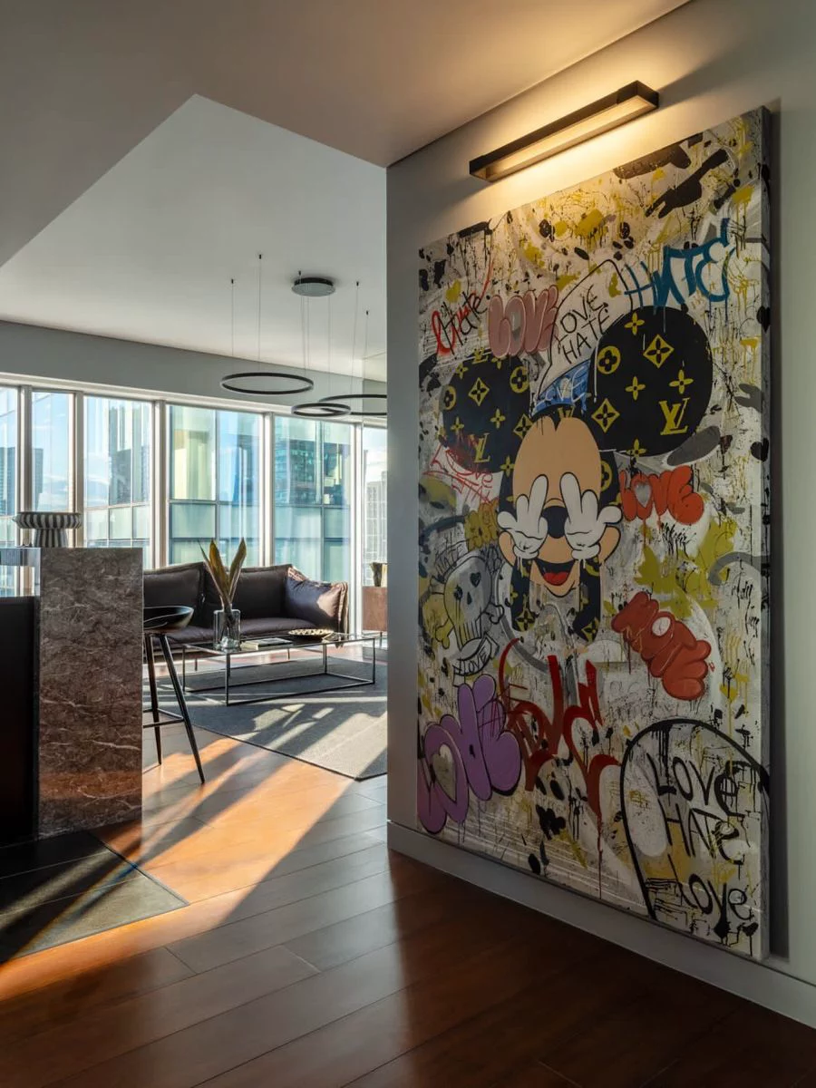 Urban Rebellion Mickey Pop Art Canvas Painting