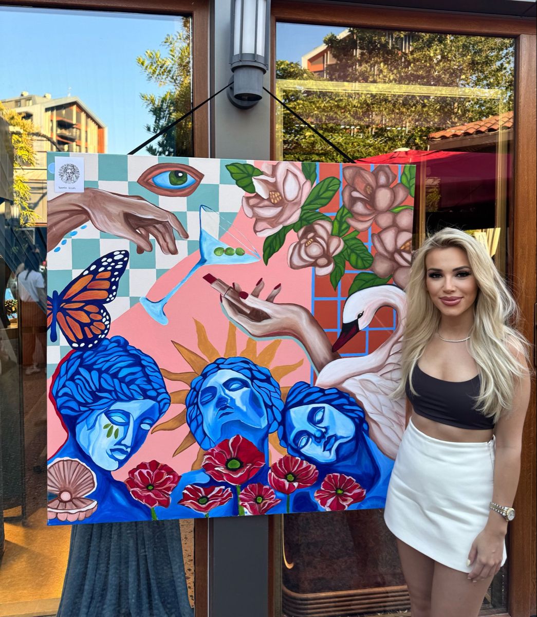 Enigmatic Classical Pop Surreal Canvas Painting