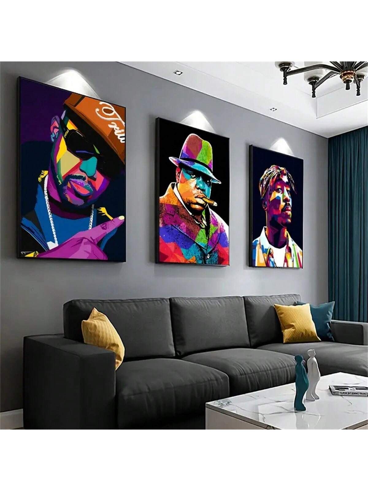 Dynamic Hip-Hop Legends Canvas Painting Set