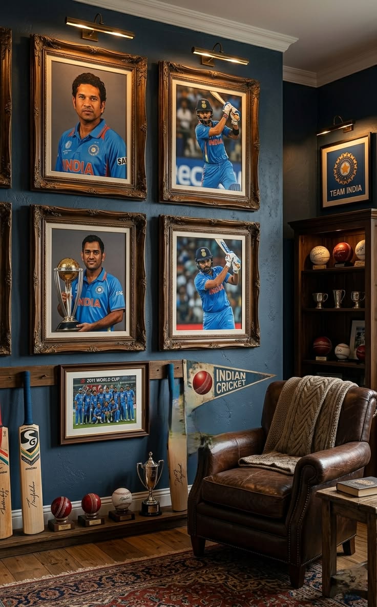 Indian Cricket Legends Gallery Canvas Painting